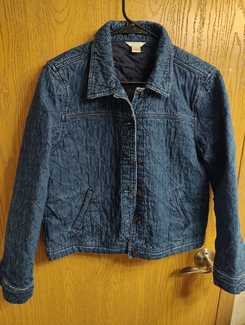 Christopher & Banks Quilted Denim Jacket - Blue